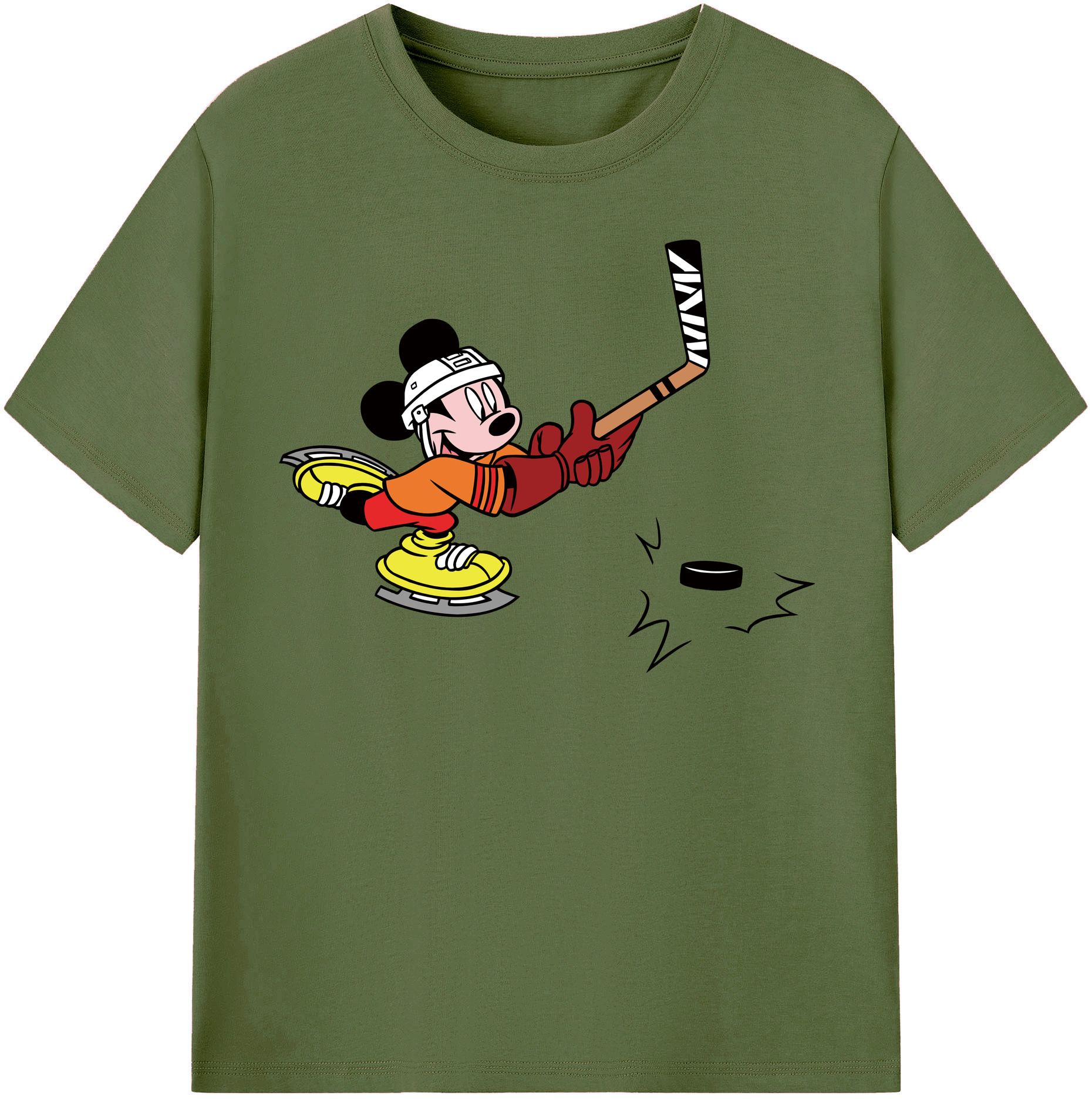 （画像用） ミッキーマウス Mickey Mouse 綿100％半袖Tシャツ（フロントプリント）